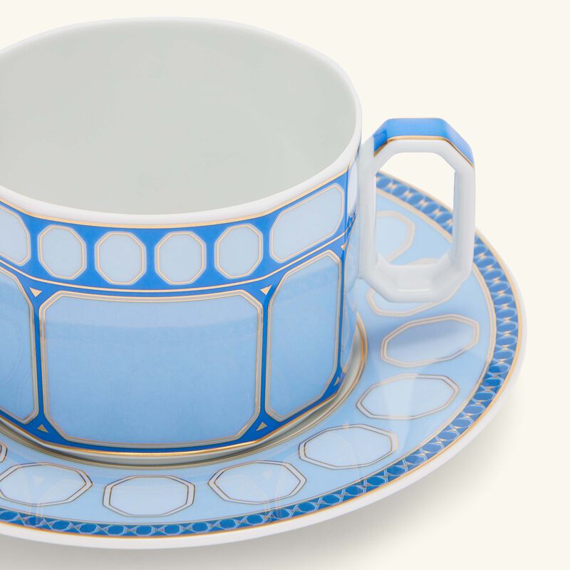 Signum Azure Tea Cup & Saucer Blue rosenthal signum azure tea cup saucer blue