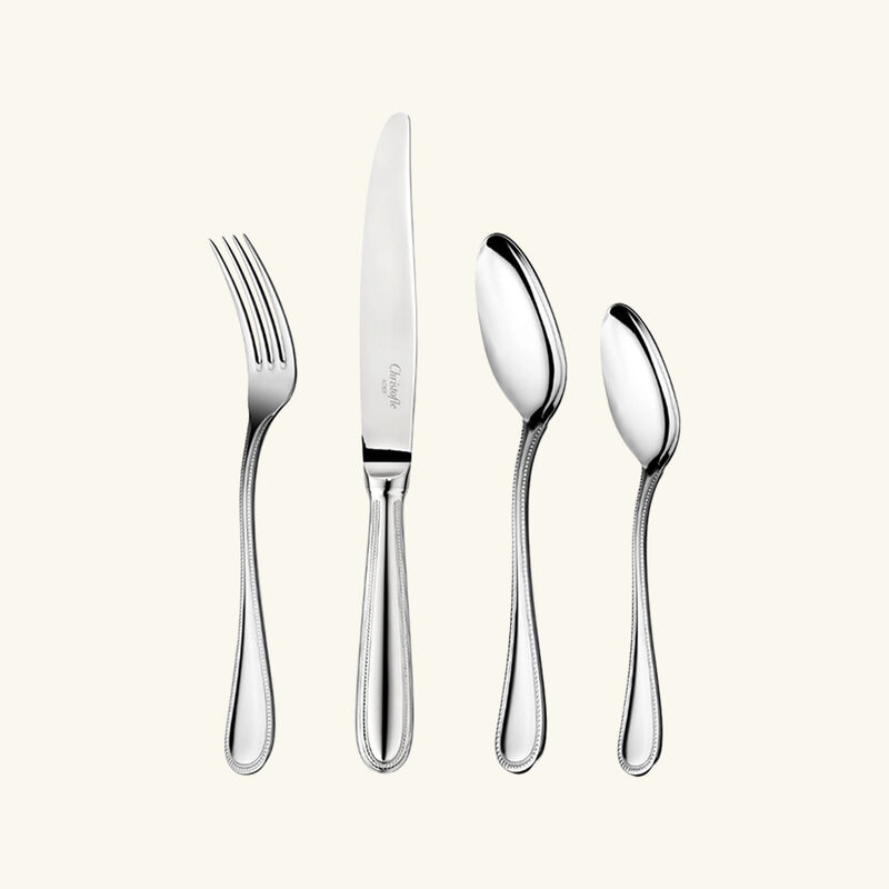 christofle la trousse 4 piece medium sized stainless steel individual set