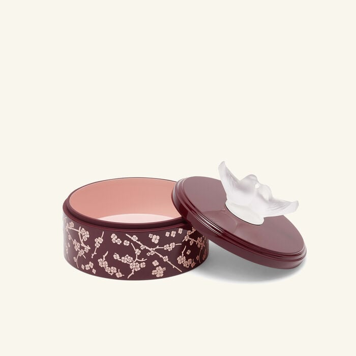 lalique fleurs de cerisier box small burgundy