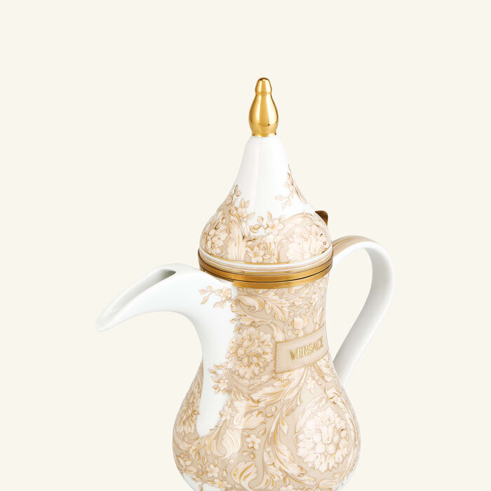 versace barocco coffee pot beige