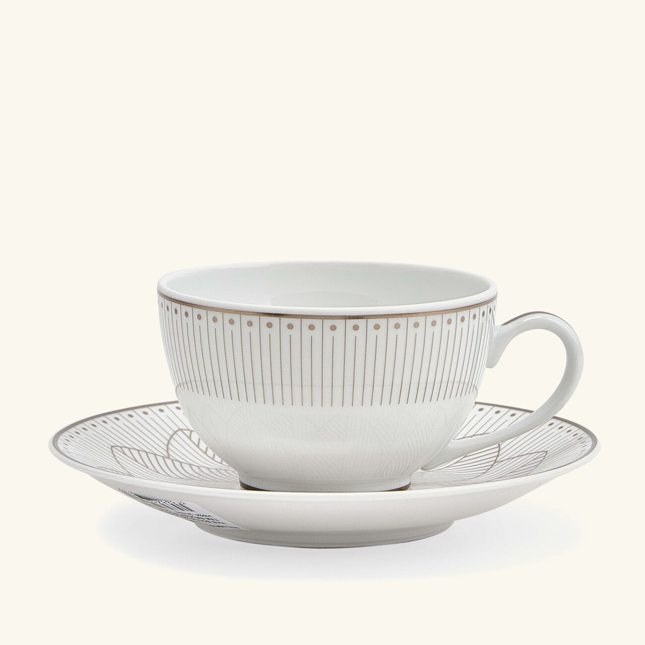 christofle malmaison imp riale tea cup saucer set of 2 white