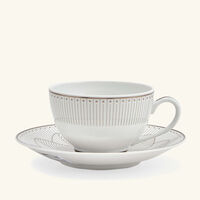 christofle malmaison imp riale tea cup saucer set of 2 white