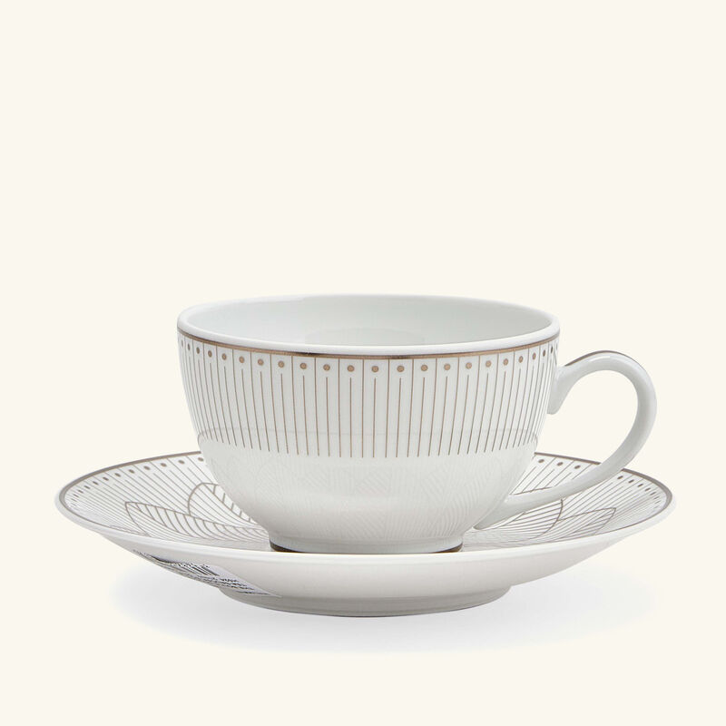 christofle malmaison imp riale tea cup saucer set of 2 white