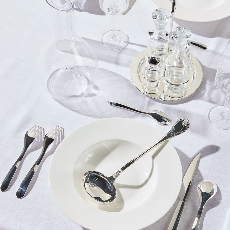 christofle marly soup ladle silver plated