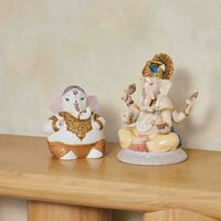lladro ganesha sculpture small white