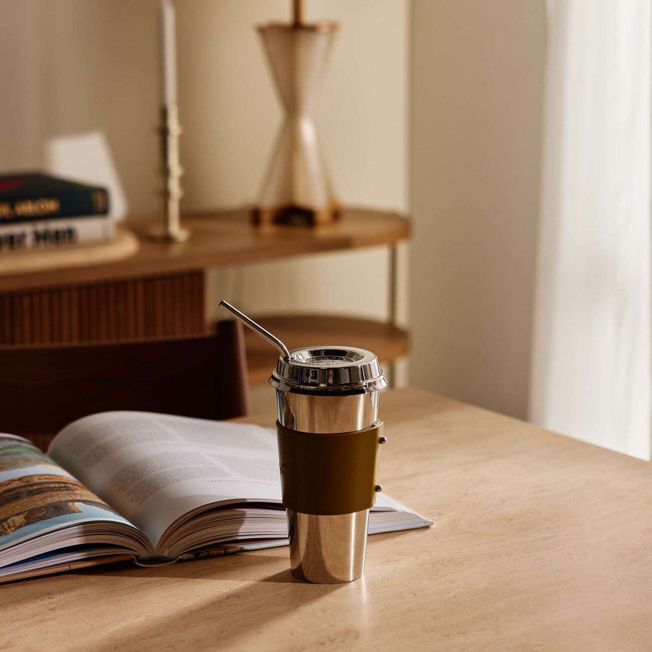 كريستوفل فنجان القهوة أوبجيه ميروار من الستانلس ستيل باللون الأخضر الإمبراطوري