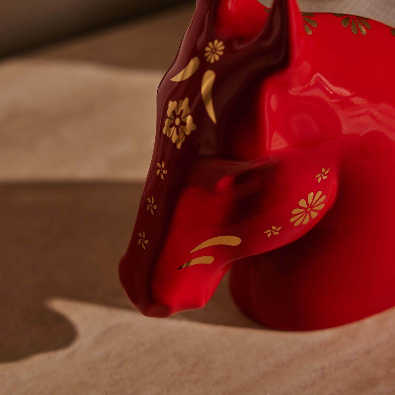 lladro the horse sculpture small red