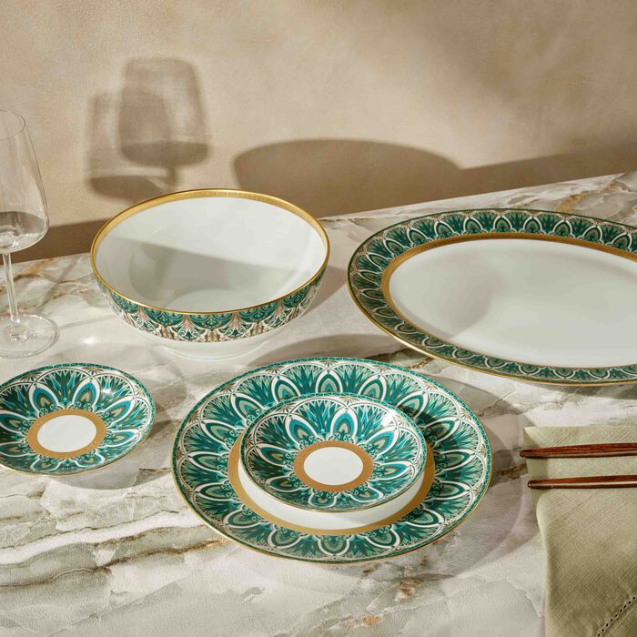 haviland r ves du nil bread butter plate round green 16cm set of 2