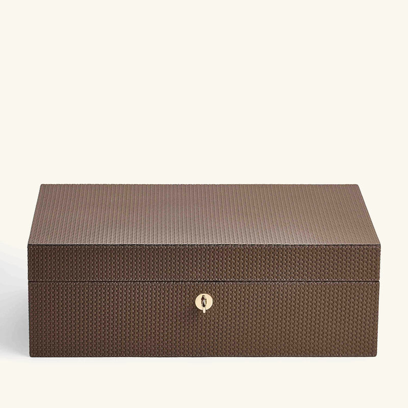 Santiago Cigar Humidor Small Brown giobagnara santiago cigar humidor small brown