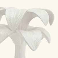les ottomans palm trees candle holder large white