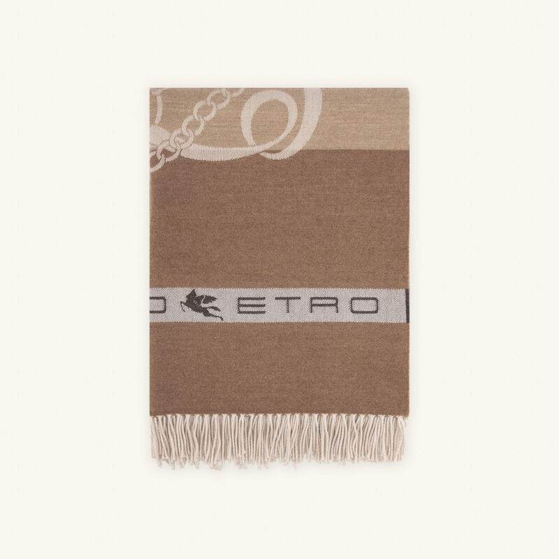 etro horses throw beige