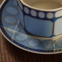 rosenthal signum azure tea cup saucer blue