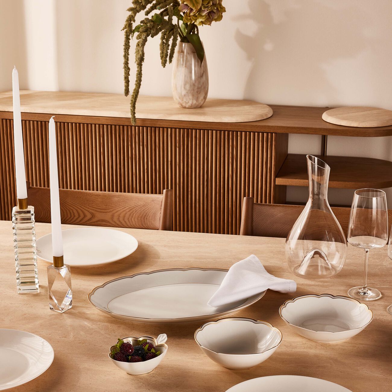 bernardaud pompadour cereal bowl white