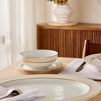 bernardaud sauvage blanc serving bowl gold