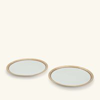 haviland cavalier royal dinner plate round gold 28cm set of 2