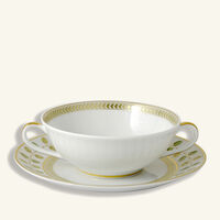 bernardaud constance bread butter plate round green 16cm