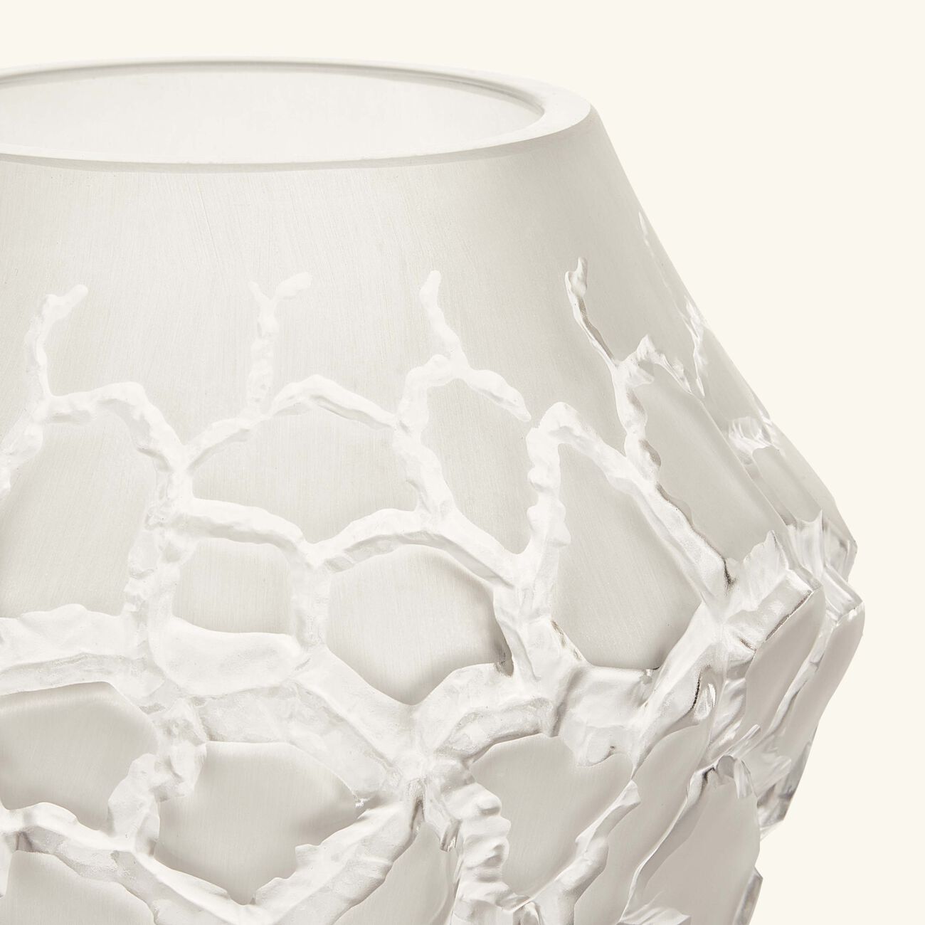 lalique terramineral caldera vase round small clear