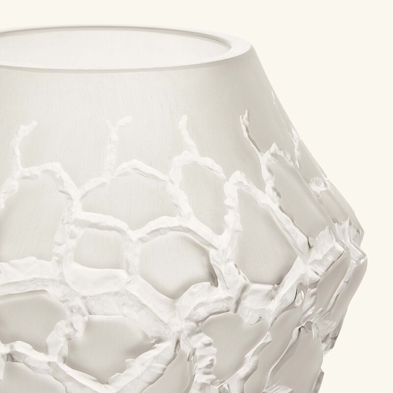 lalique terramineral caldera vase round small clear