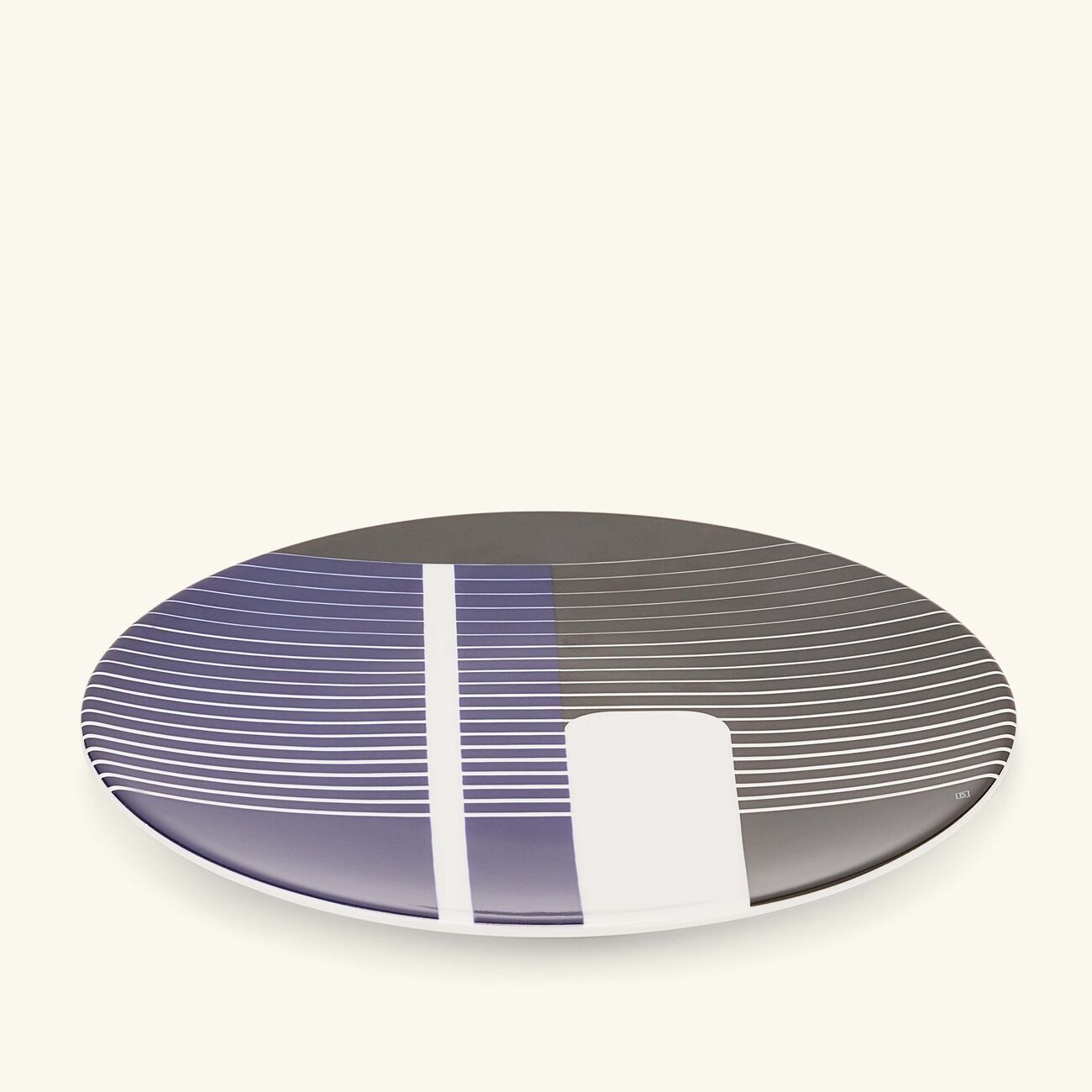 bernardaud oscar bread butter plate round black 16cm
