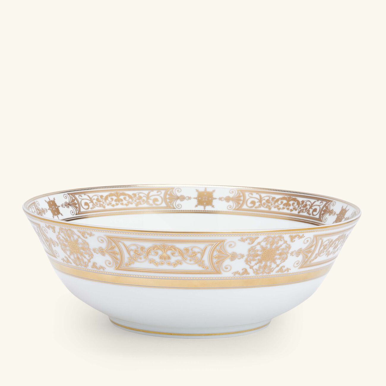 bernardaud aux rois salad bowl gold 25cm