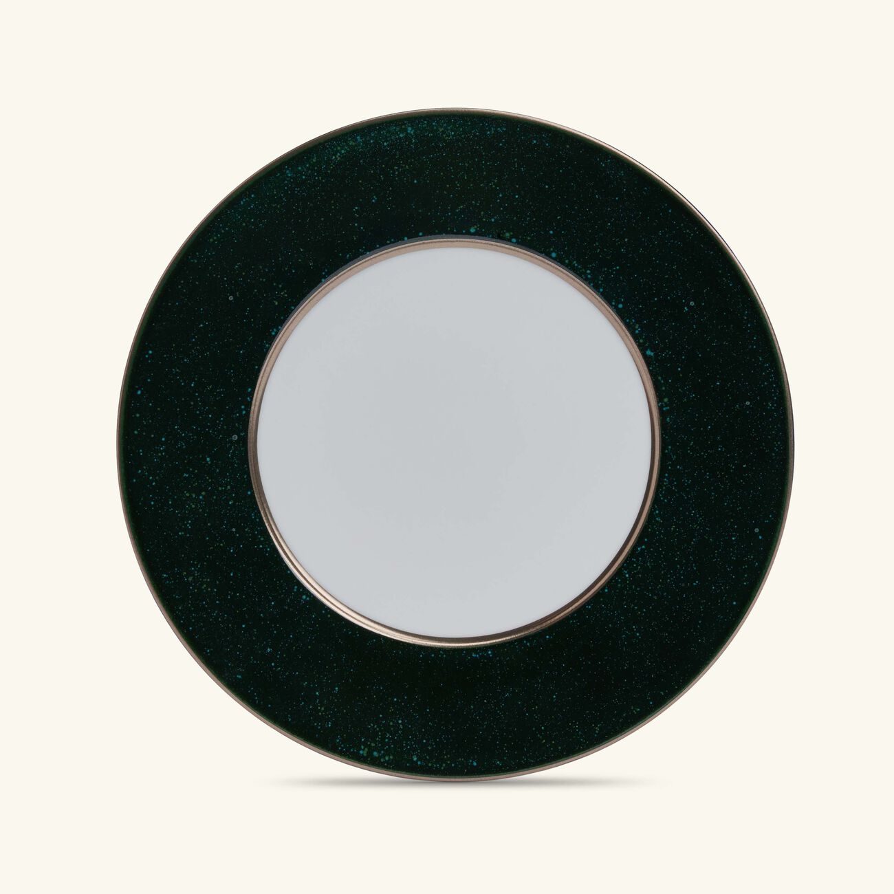 bernardaud vert marais service plate round black
