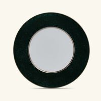 bernardaud vert marais service plate round black
