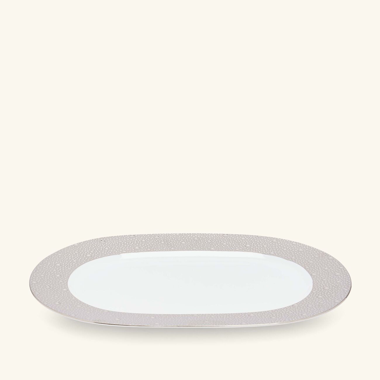 bernardaud ecume serving platter oval silver 35cm