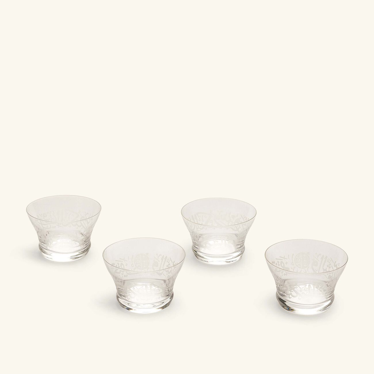 Thuluth Serving Bowl Clear 10cm Set of 4 dimlaj thuluth serving bowl clear 10cm set of 4
