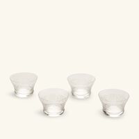 Thuluth Serving Bowl Clear 10cm Set of 4 dimlaj thuluth serving bowl clear 10cm set of 4