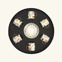 versace virtus gala coffee cup saucer gold set of 6