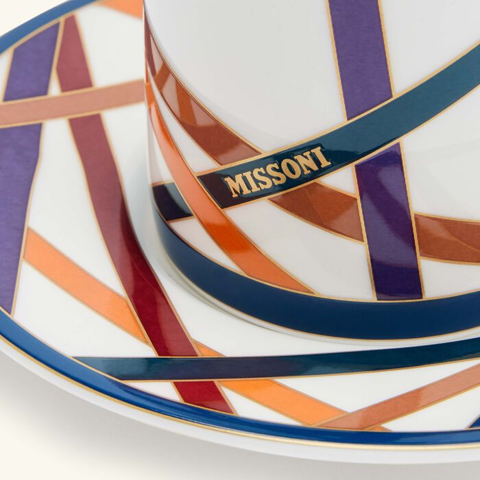 missoni home nastri coffee cup saucer pattern set of 2