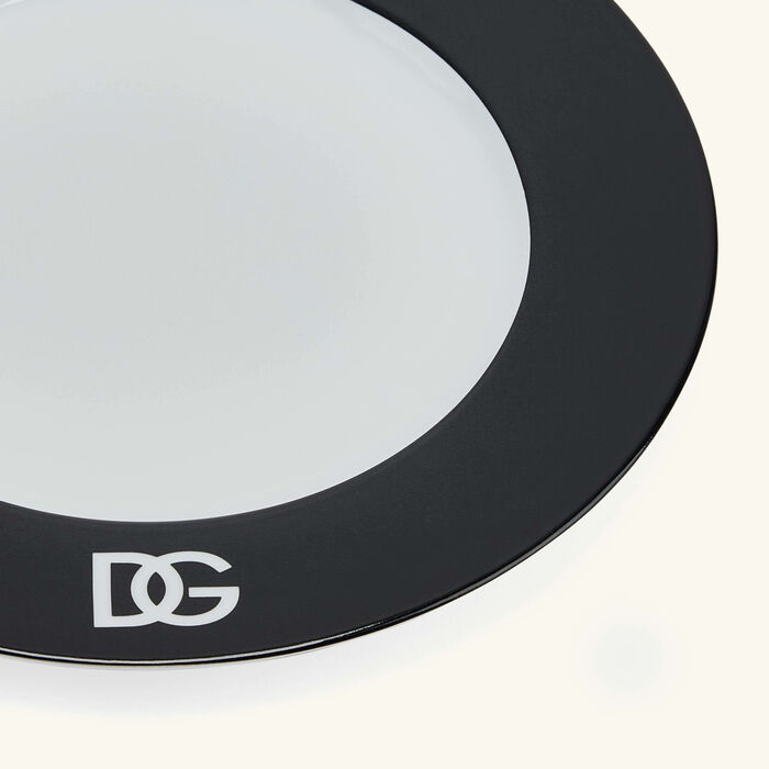 dolce gabbana casa dg logo dessert plate round 19cm set of 2