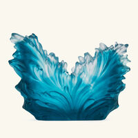 daum maya seashell vase medium blue limited edition