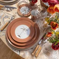 marie daage bamboo colonies dessert plate round pink 21cm