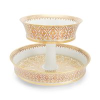 Sol Cake Stand 2 Tiers Gold bernardaud sol cake stand 2 tiers gold