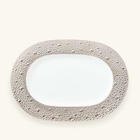 bernardaud ecume serving platter oval silver 21cm