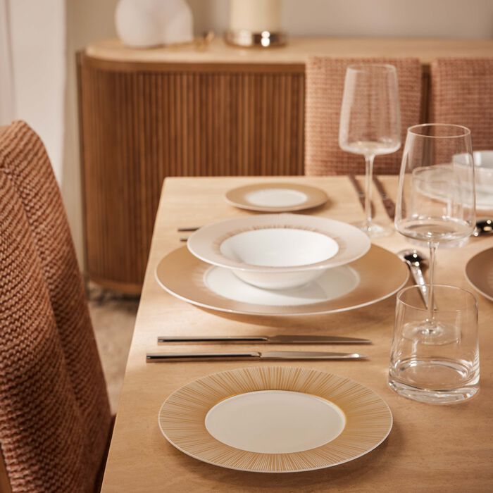bernardaud sol salad plate round gold 21cm
