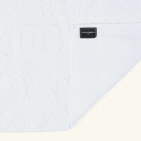 dolce gabbana casa terry cotton bath mat white
