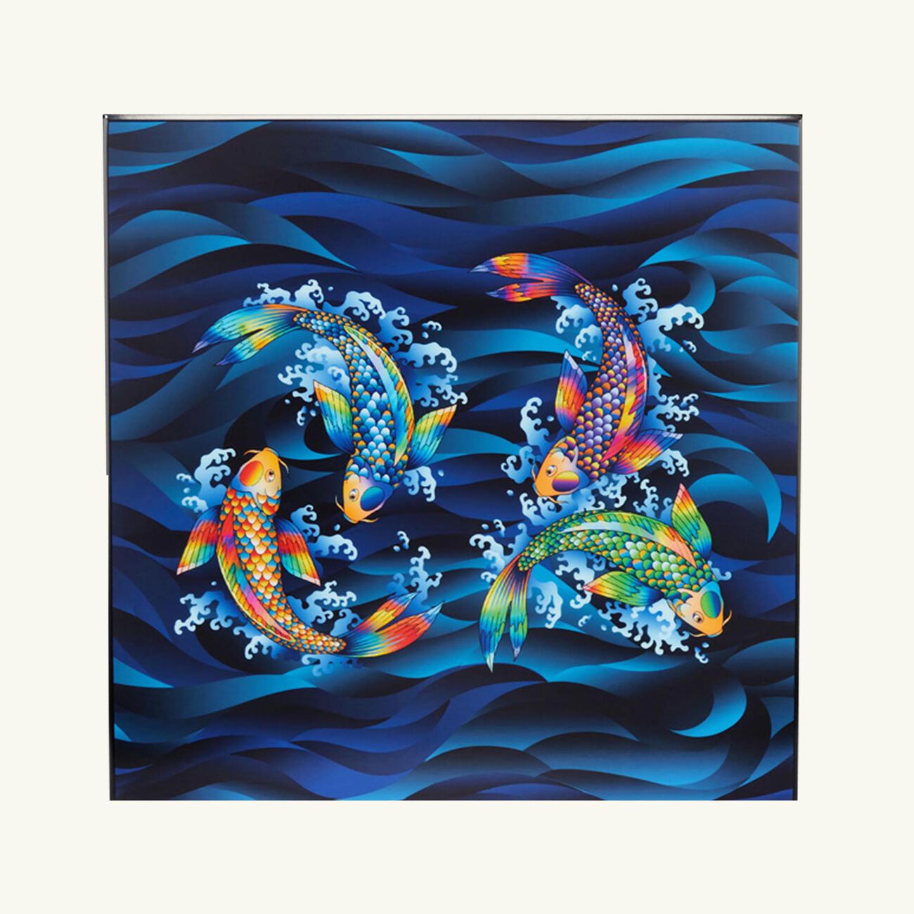 st dupont koi fish cigar humidor blue