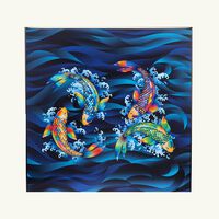 st dupont koi fish cigar humidor blue