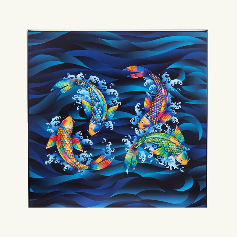 st dupont koi fish cigar humidor blue