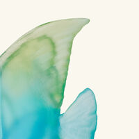 daum maya platax fish figurine mini blue