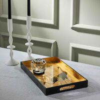 les ottomans lacquered tray rectangular large gold