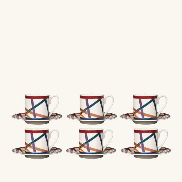 missoni home nastri coffee cup   saucer multicolor set of 6