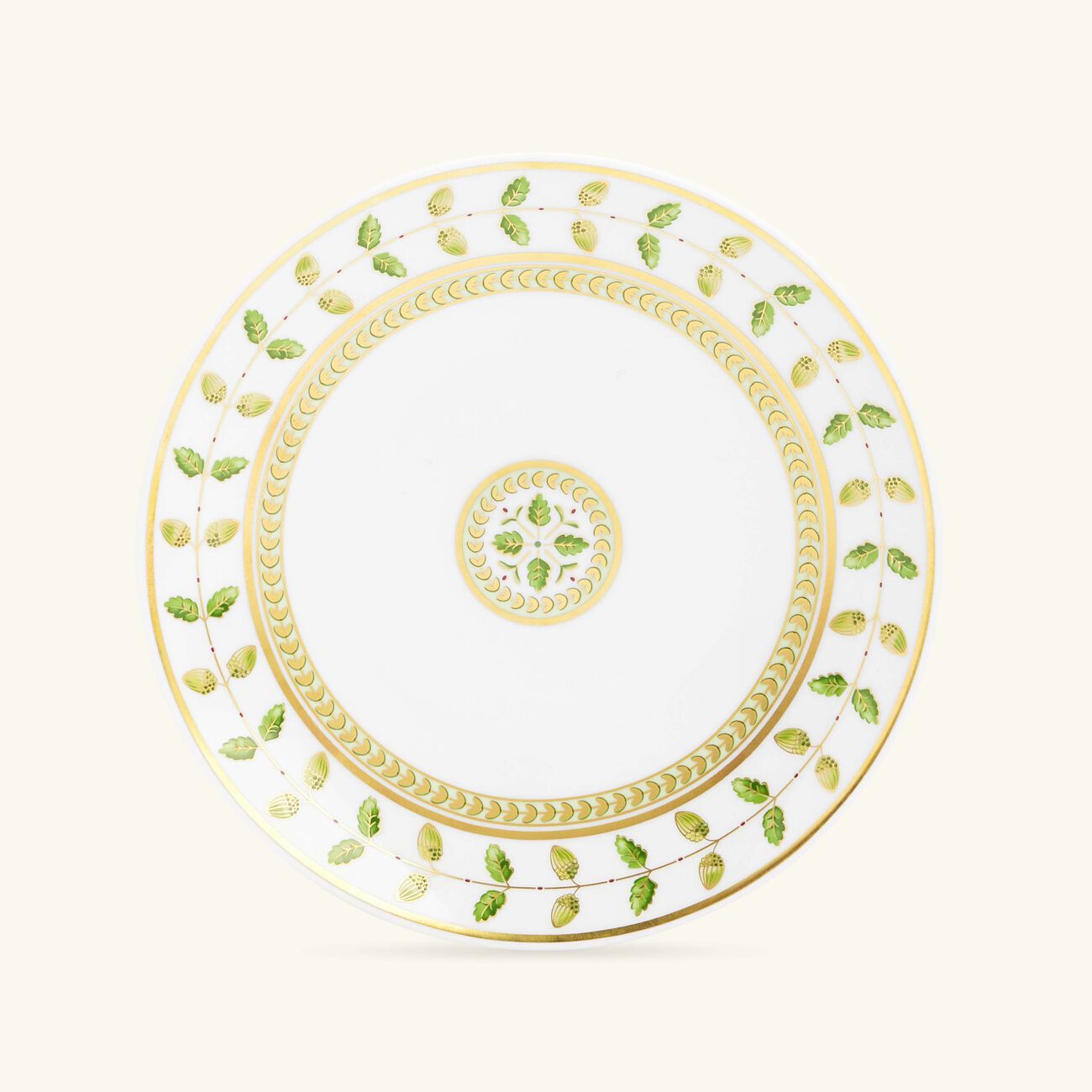 bernardaud constance bread butter plate round green 16cm