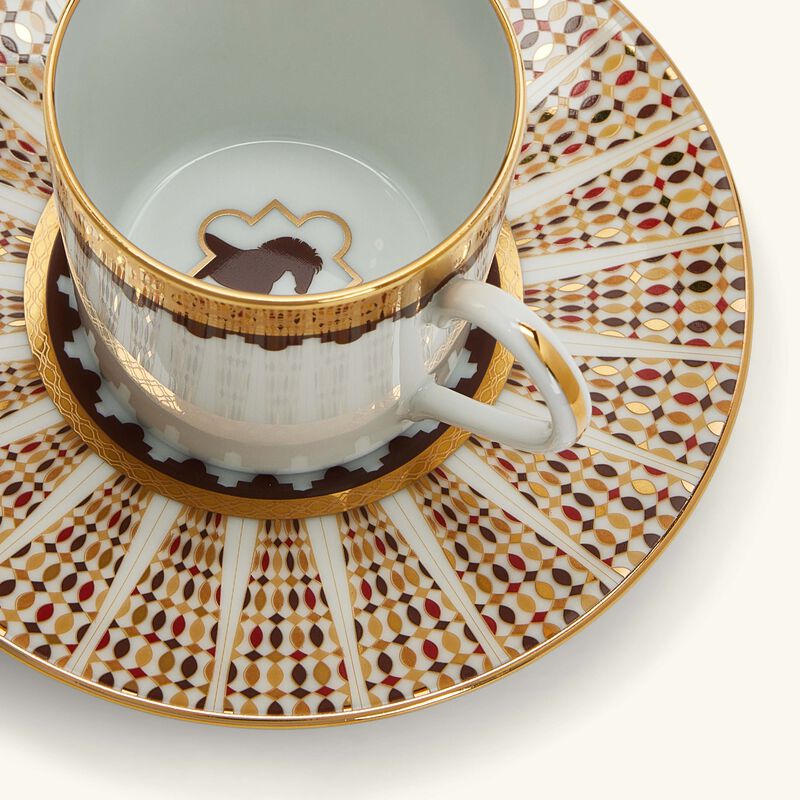 haviland cavalier royal coffee cup saucer gold set of 4