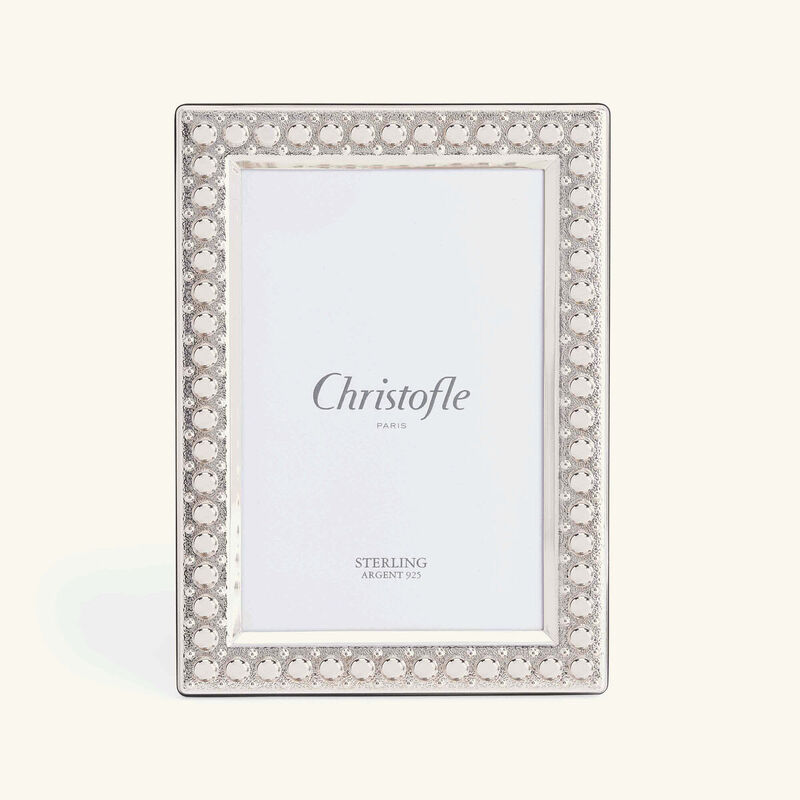 christofle perles picture frame silver 10x15cm