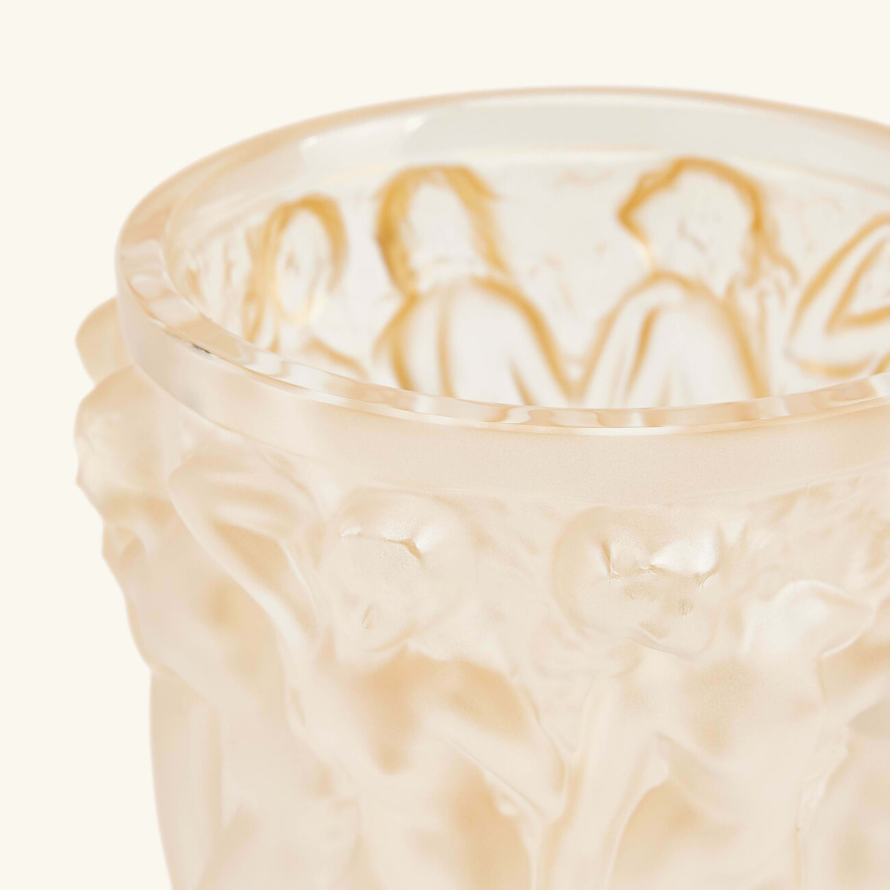 lalique bacchantes vase mini gold