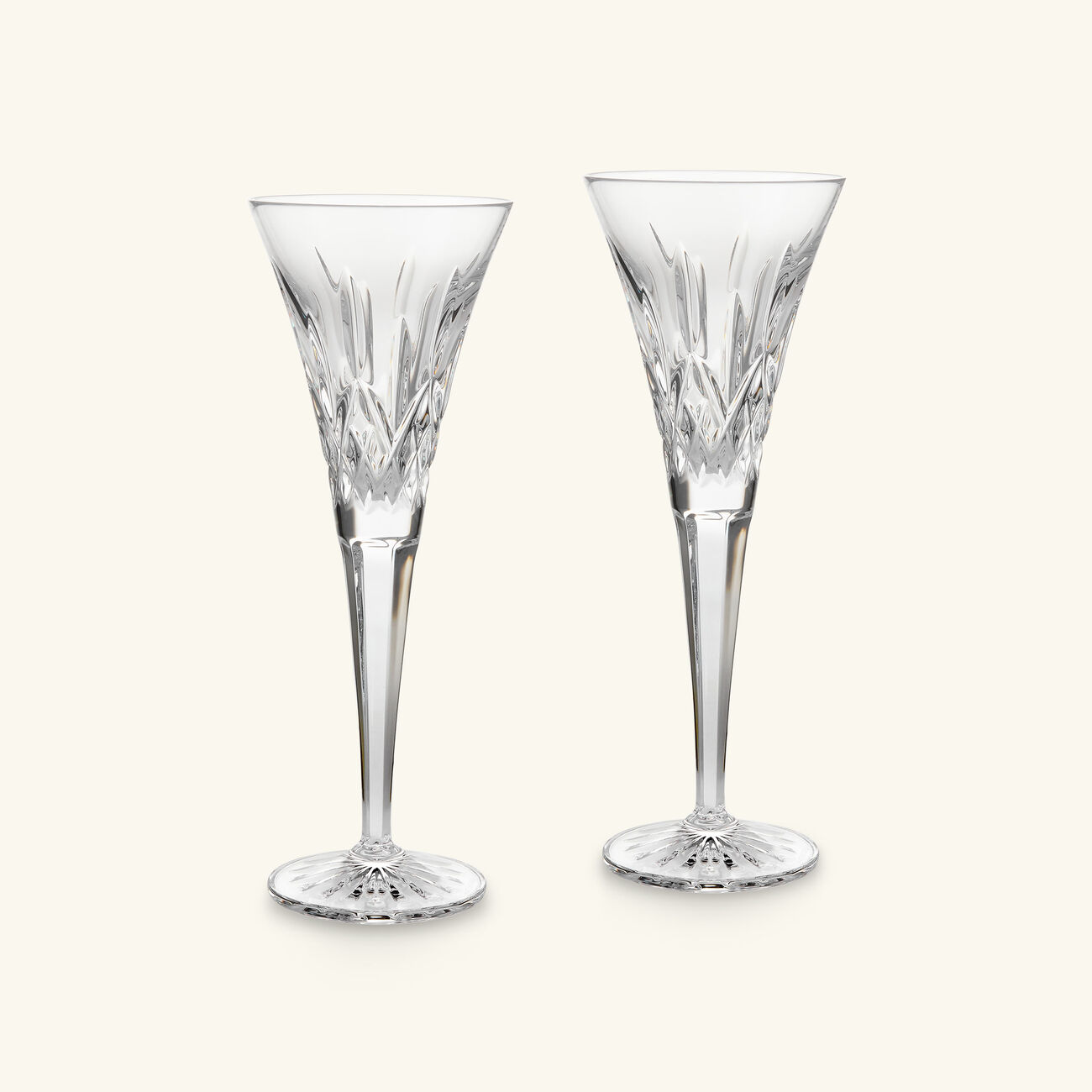 waterford lismore champagne glass clear set of 2