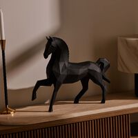 lladro horse sculpture large black